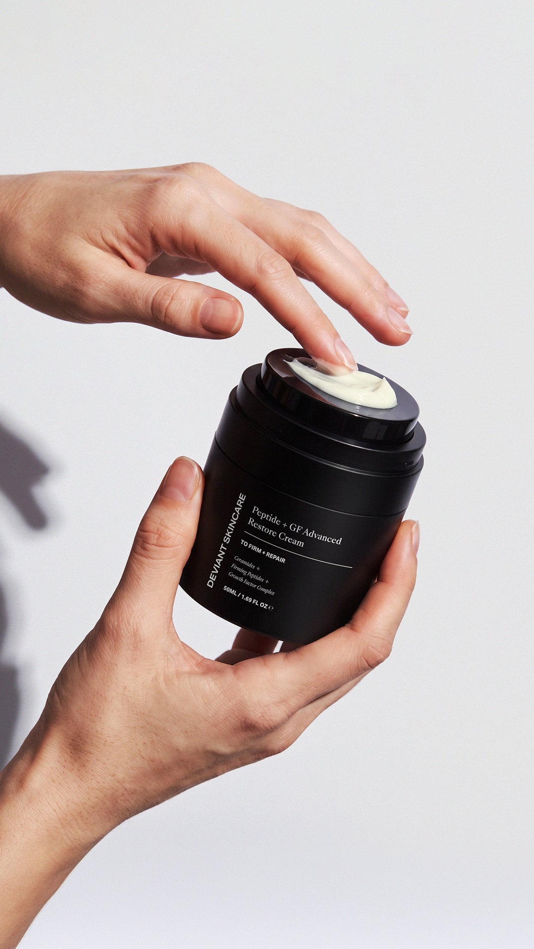 Peptide + GF Advanced Restore Cream rich moisturising texture